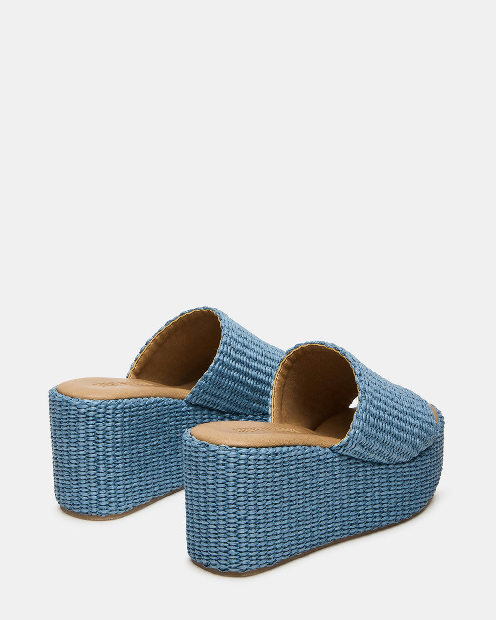 JETTY Blue Raffia Platform Wedge Women's Sandal