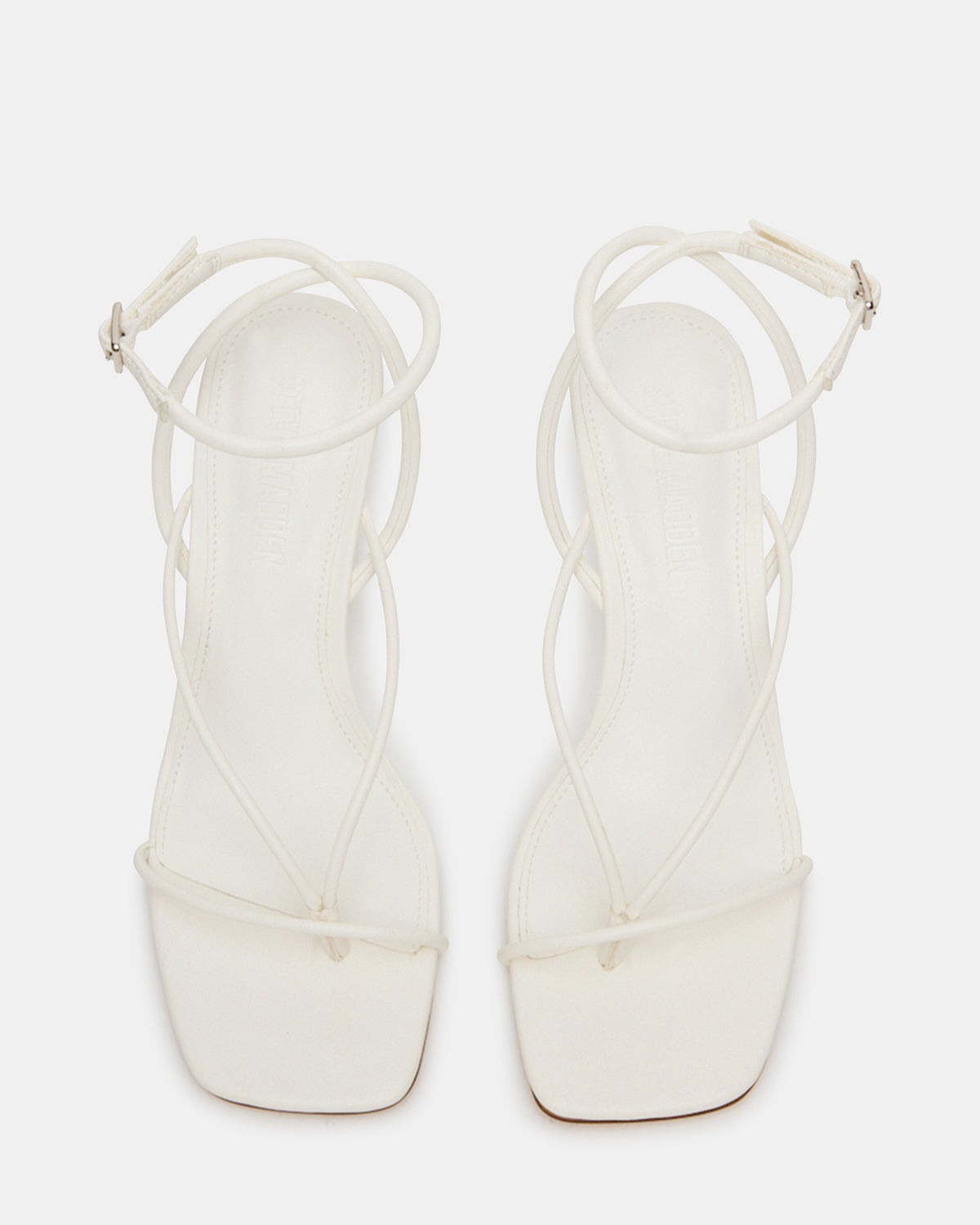 APPA White Square-Toe Strappy Wedge Women's Sandal