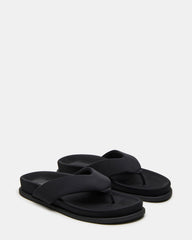 ZINNIA Black Women's Thong Footbed Sandal