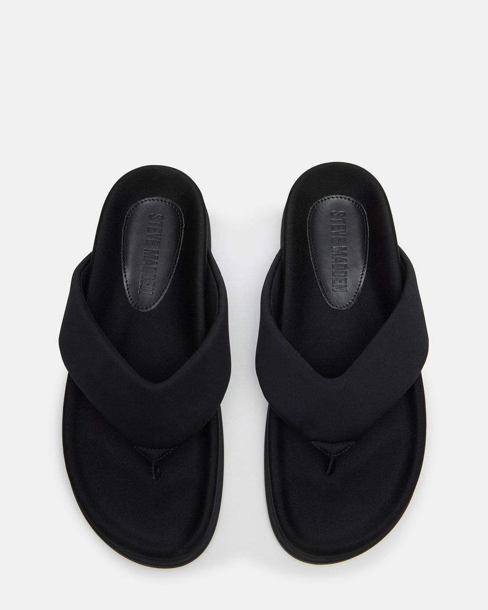 ZINNIA Black Women's Thong Footbed Sandal
