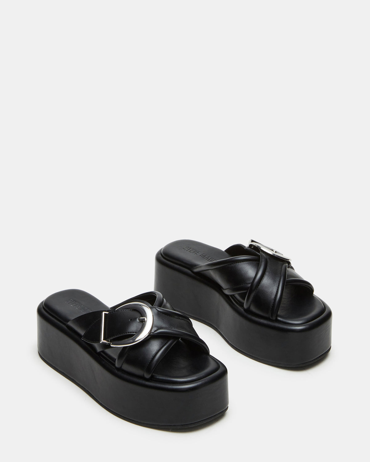 CYPHER Black Women's Platform Square Toe Sandal