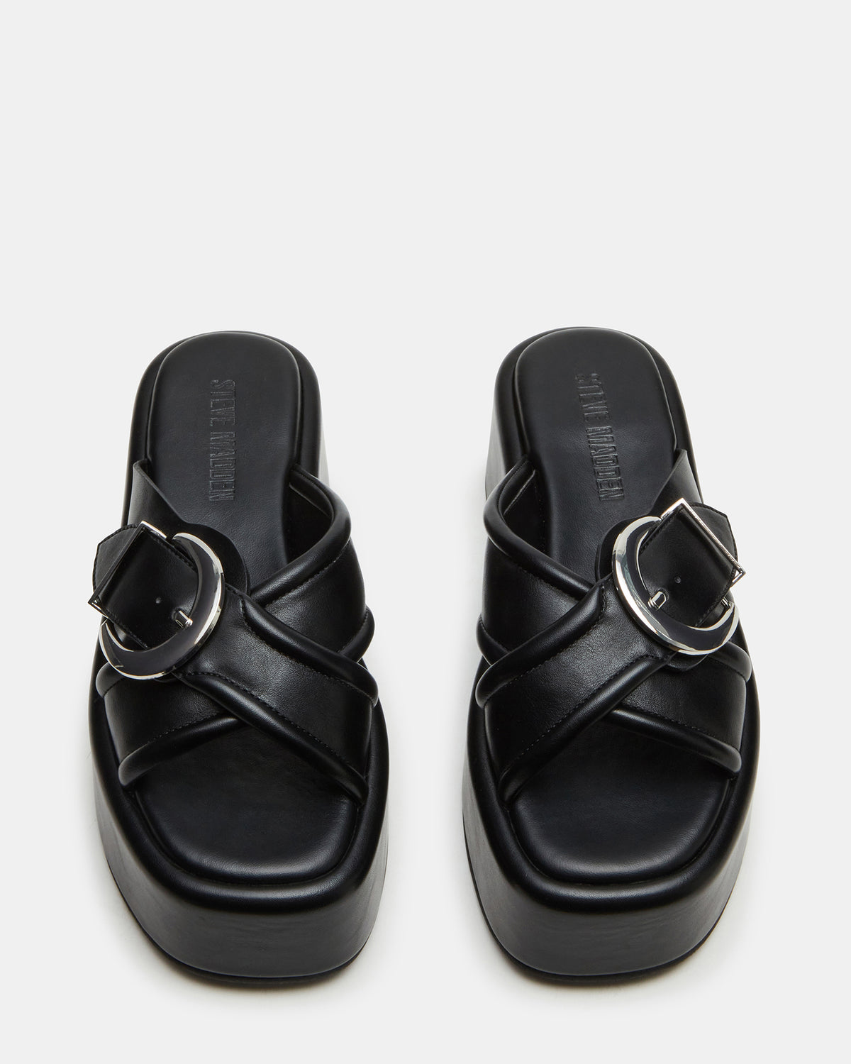 CYPHER Black Women's Platform Square Toe Sandal