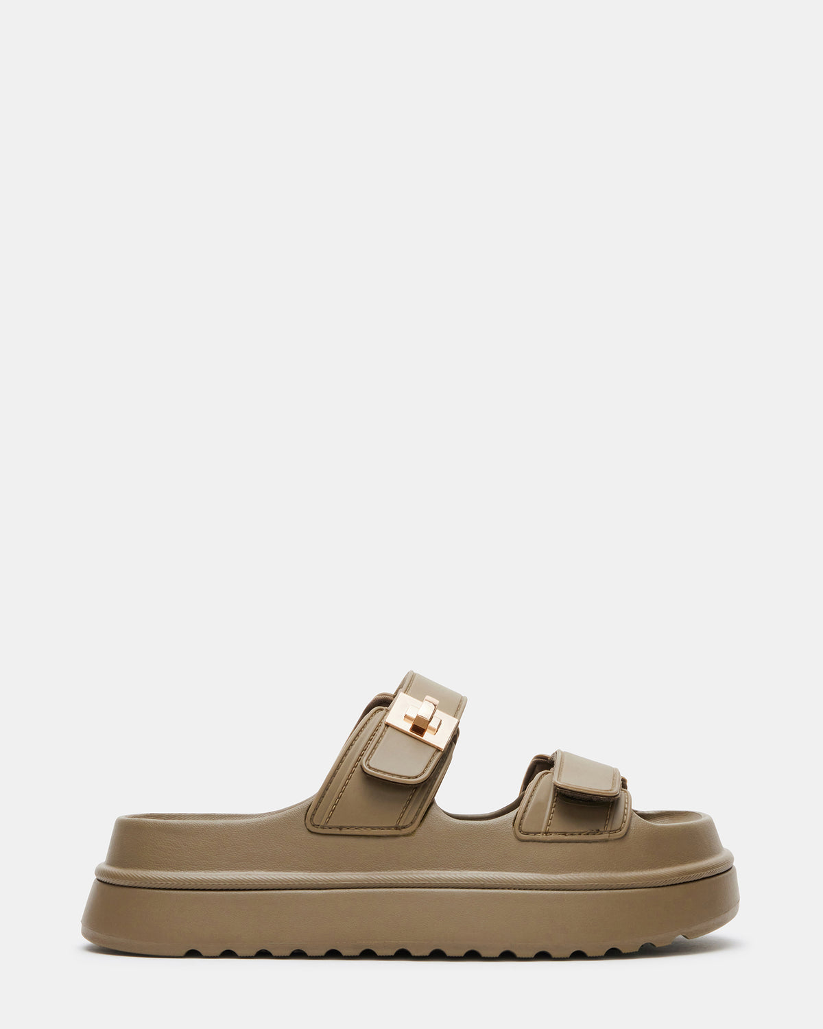 BIGSCHMONA JELLY Olive Women's Platform Slide Sandal