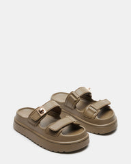 BIGSCHMONA JELLY Olive Women's Platform Slide Sandal
