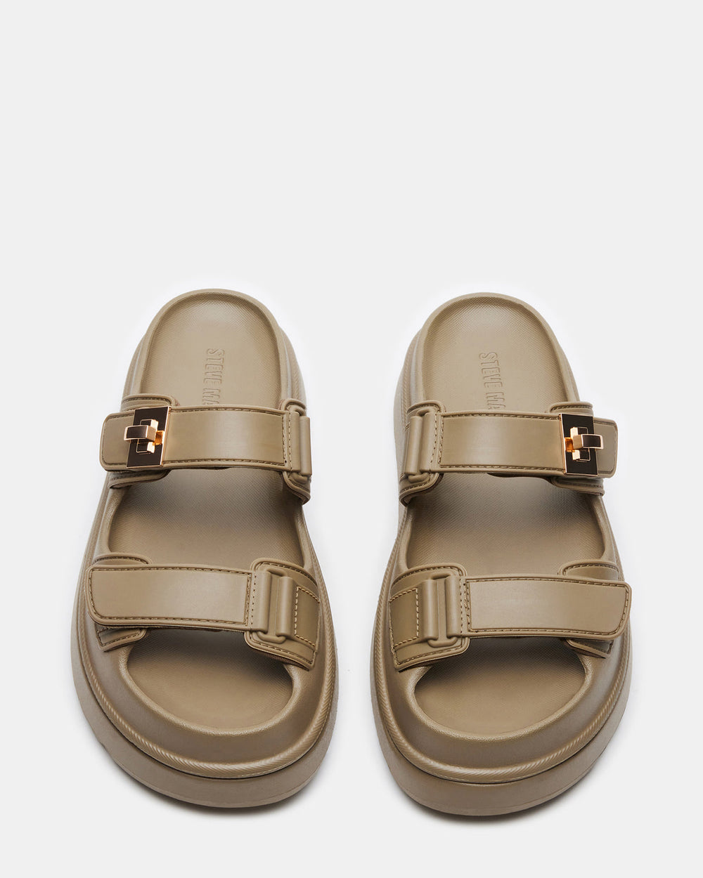 BIGSCHMONA JELLY Olive Women's Platform Slide Sandal