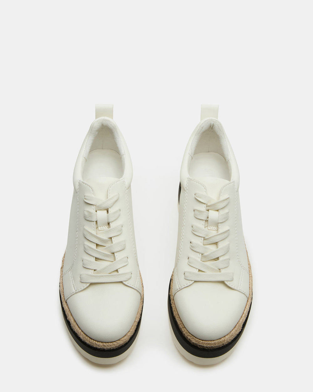 STRECKER White Platform Women's Low-Top Lace-Up Sneaker