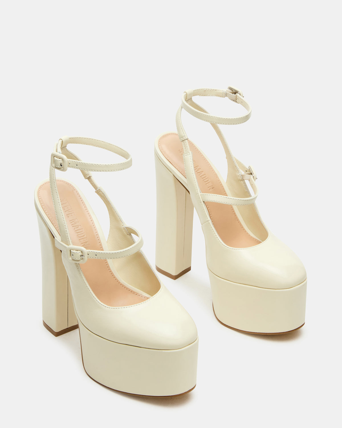 SCOTLYN Bone Leather Women's Platform Block Heel