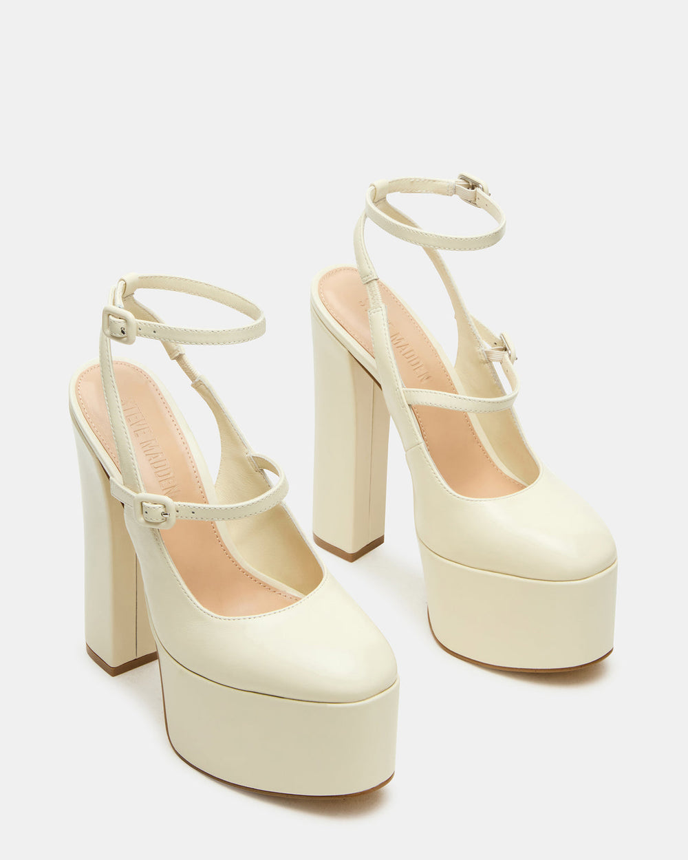 SCOTLYN Bone Leather Women's Platform Block Heel