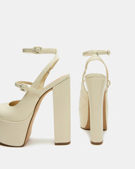SCOTLYN Bone Leather Women's Platform Block Heel