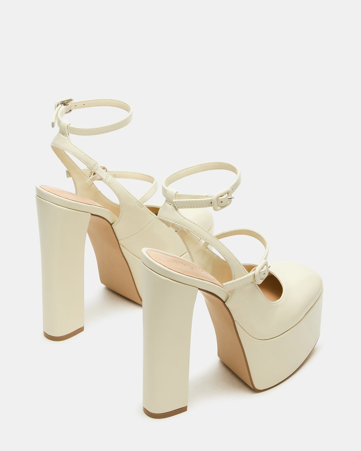 SCOTLYN Bone Leather Women's Platform Block Heel