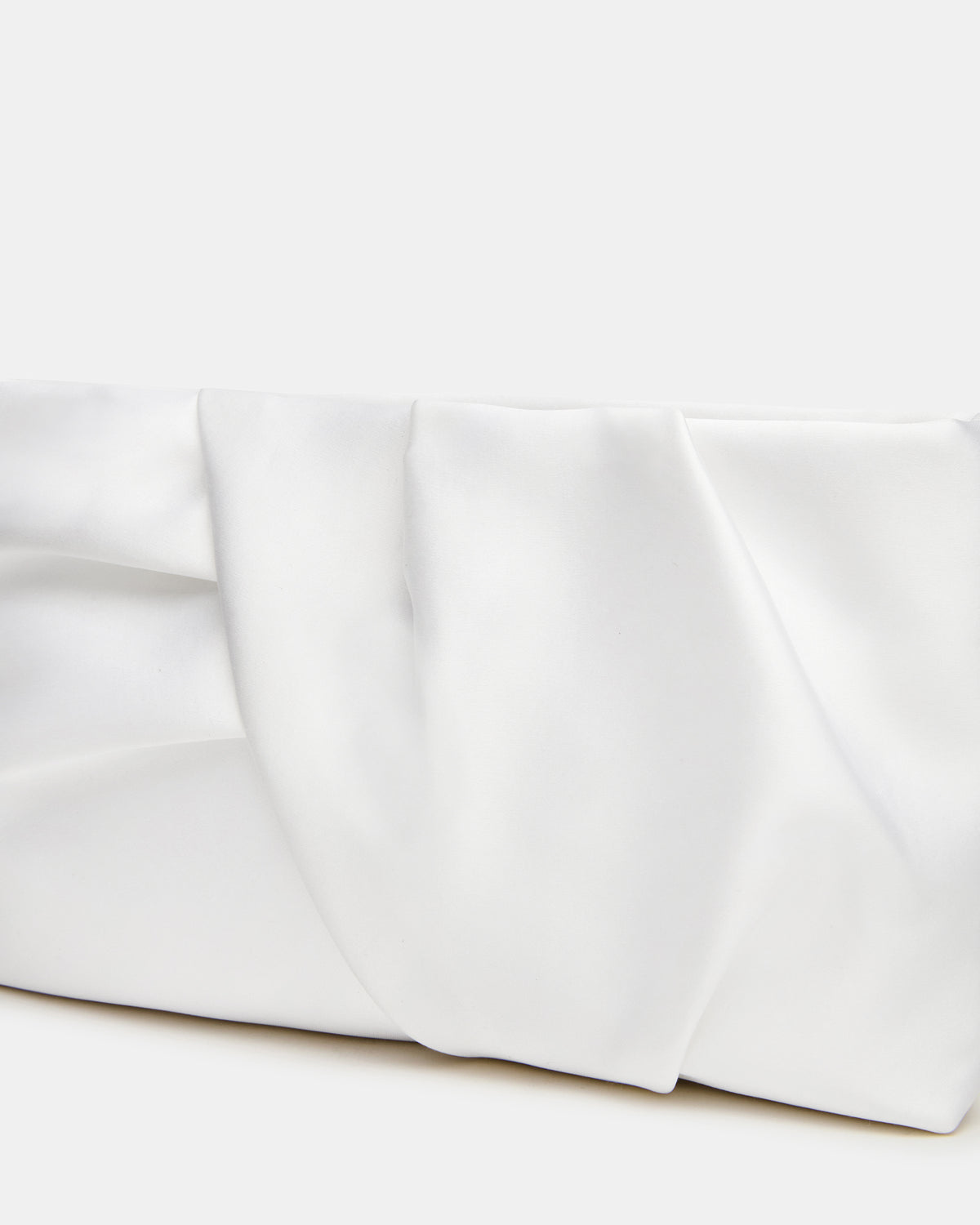 LILIA Bag White Elongated Pleated Crossbody Clutch Handbag