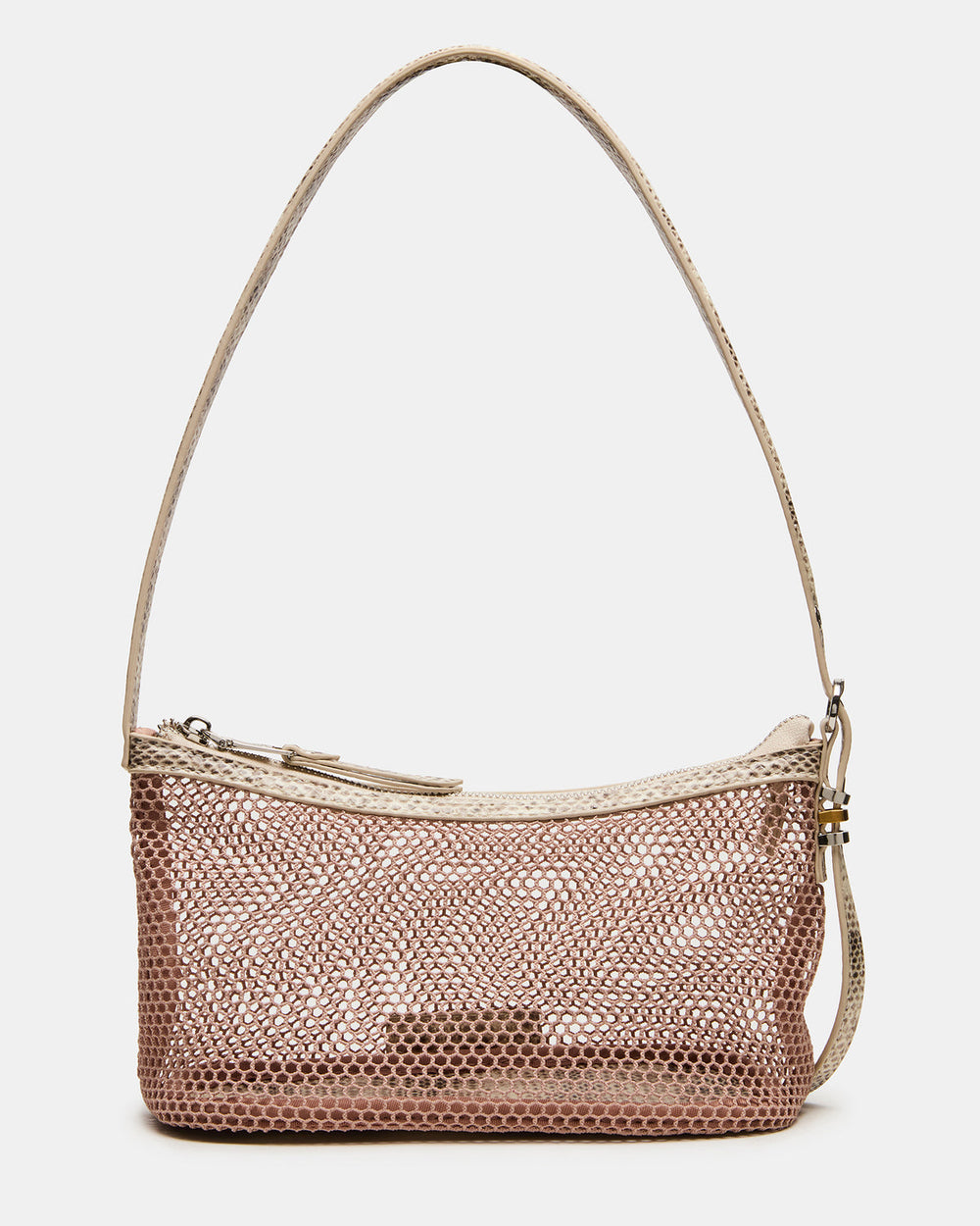 VIXEN Bag Blush Shoulder Strap Mesh Structured Bottom Women's Handbag