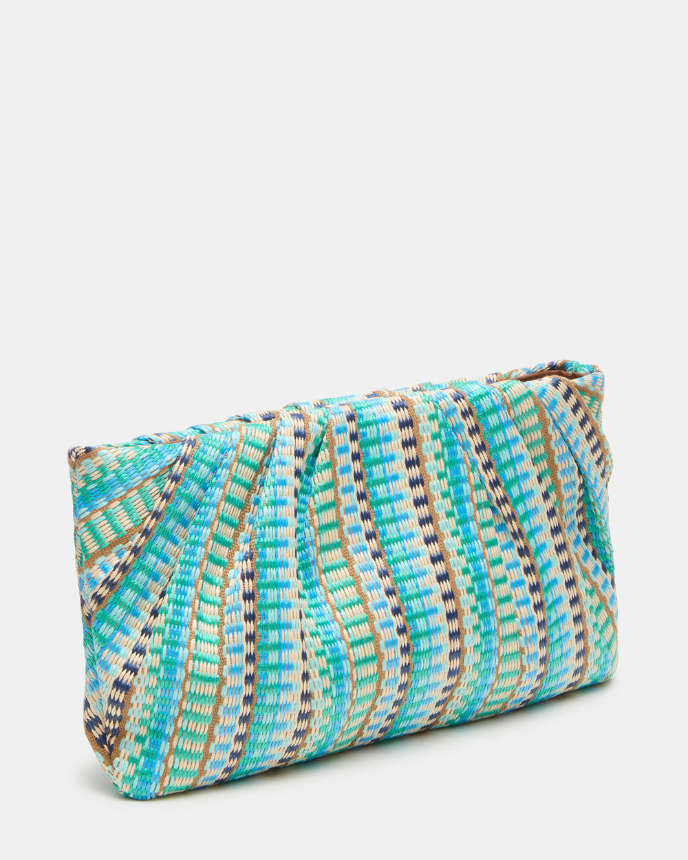PALOMAA Bag Blue/Multi Straw Clutch Crossbody Handbag