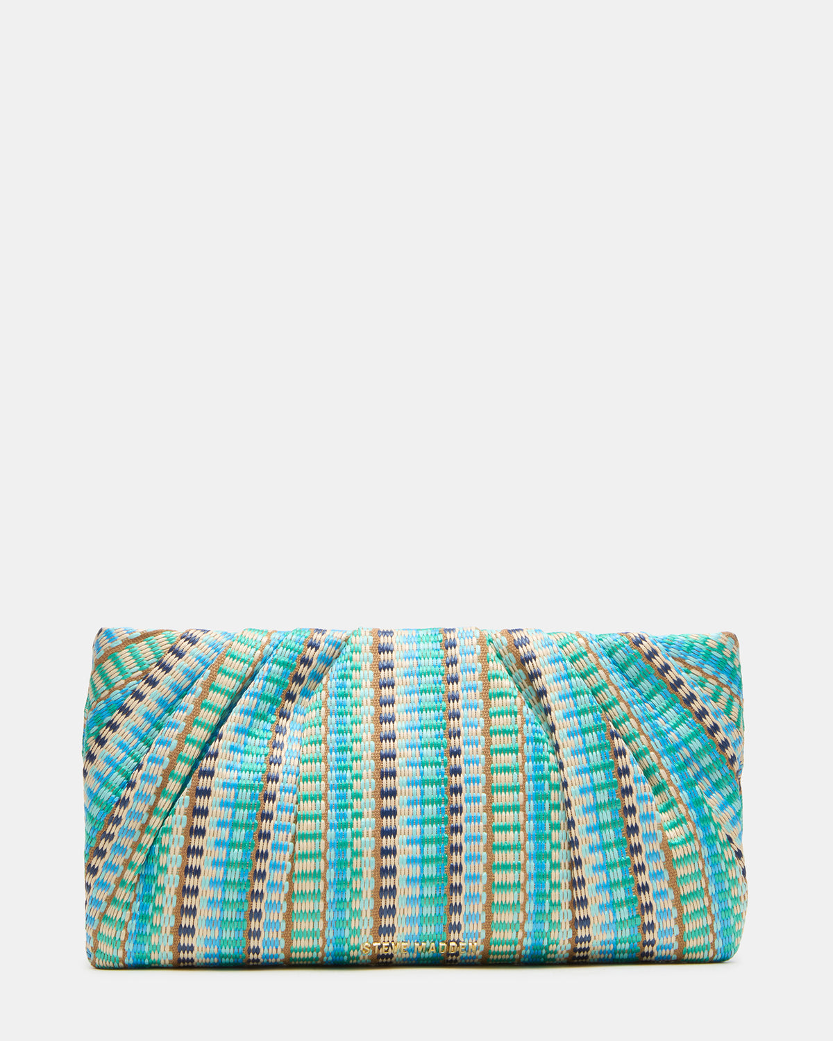 PALOMAA Bag Blue/Multi Straw Clutch Crossbody Handbag