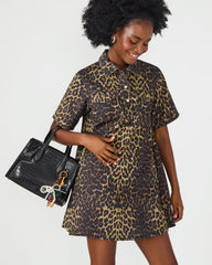 CALLEB Bag Black Crocodile Structured Tote Crossbody Handbag