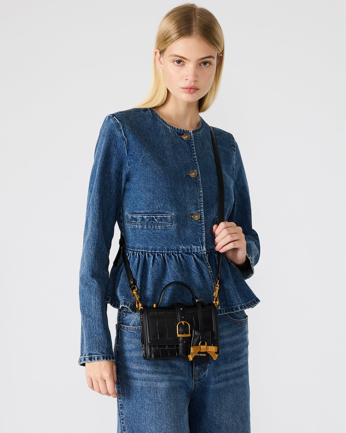 CLARK Bag Black Structured Top-Handle Mini Handbag