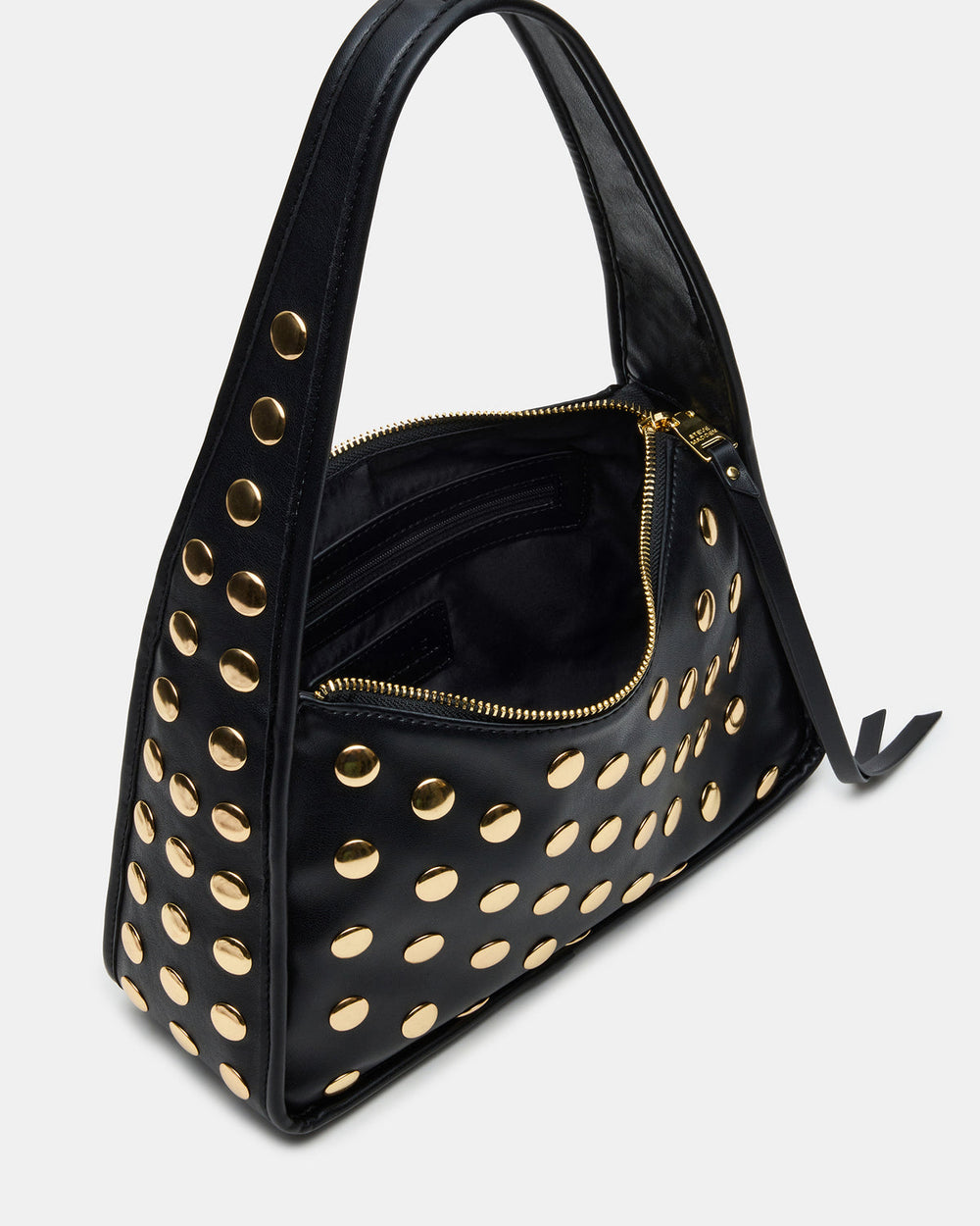 CHEYANN Bag Black Hobo Dome-Studded Shoulder Strap Women's Handbag