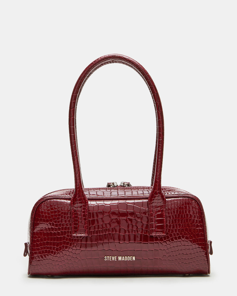 ANISE Bag Red Crocodile Elongated Shoulder Strap Handbag