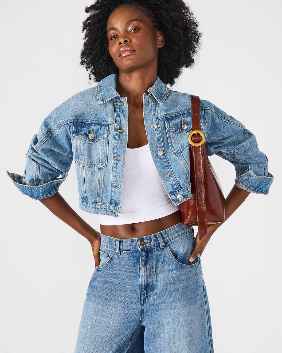 SOFIEE Bag Rust Leather Shoulder Strap Bucket Tote Handbag