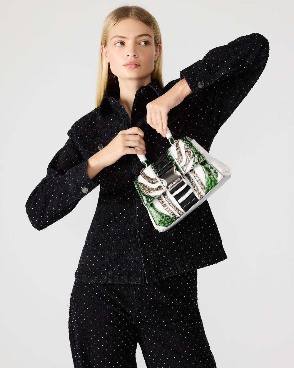 DIEGO Bag Green Metallic Crossbody Strap Women's Handbag