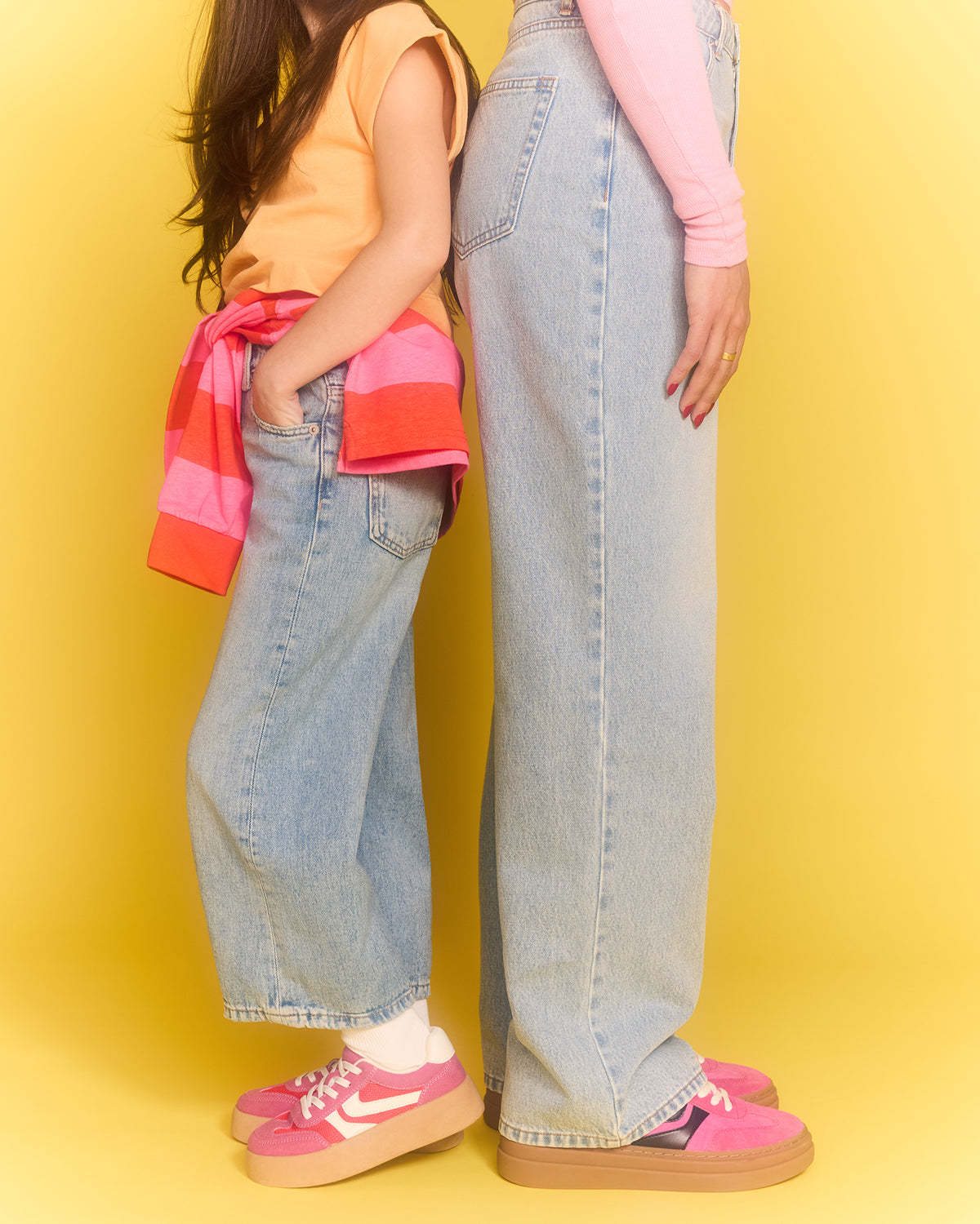 Kids' JERSEY Pink Girls' Low-Top Platform Sneaker