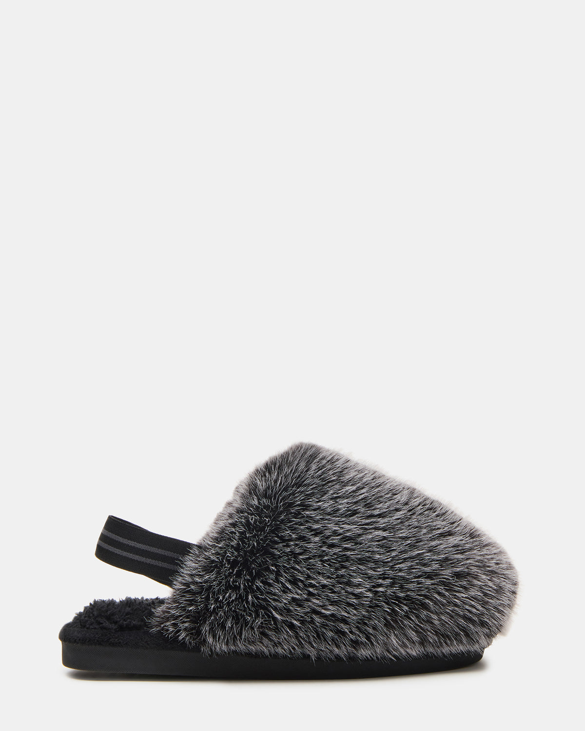 Kids' POOF Grey Slip-On Faux Fur Girls' Flat