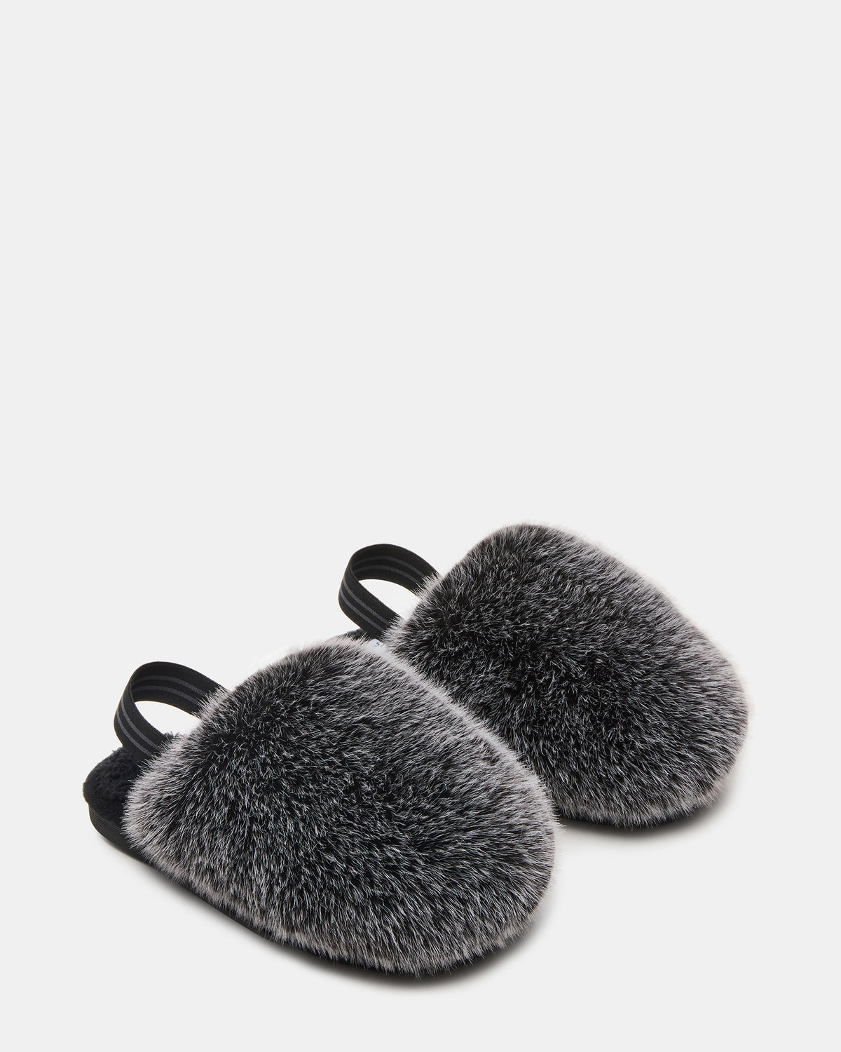 Kids' POOF Grey Slip-On Faux Fur Girls' Flat