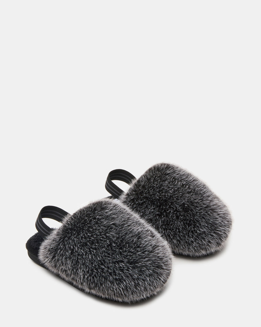 Kids' POOF Grey Slip-On Faux Fur Girls' Flat