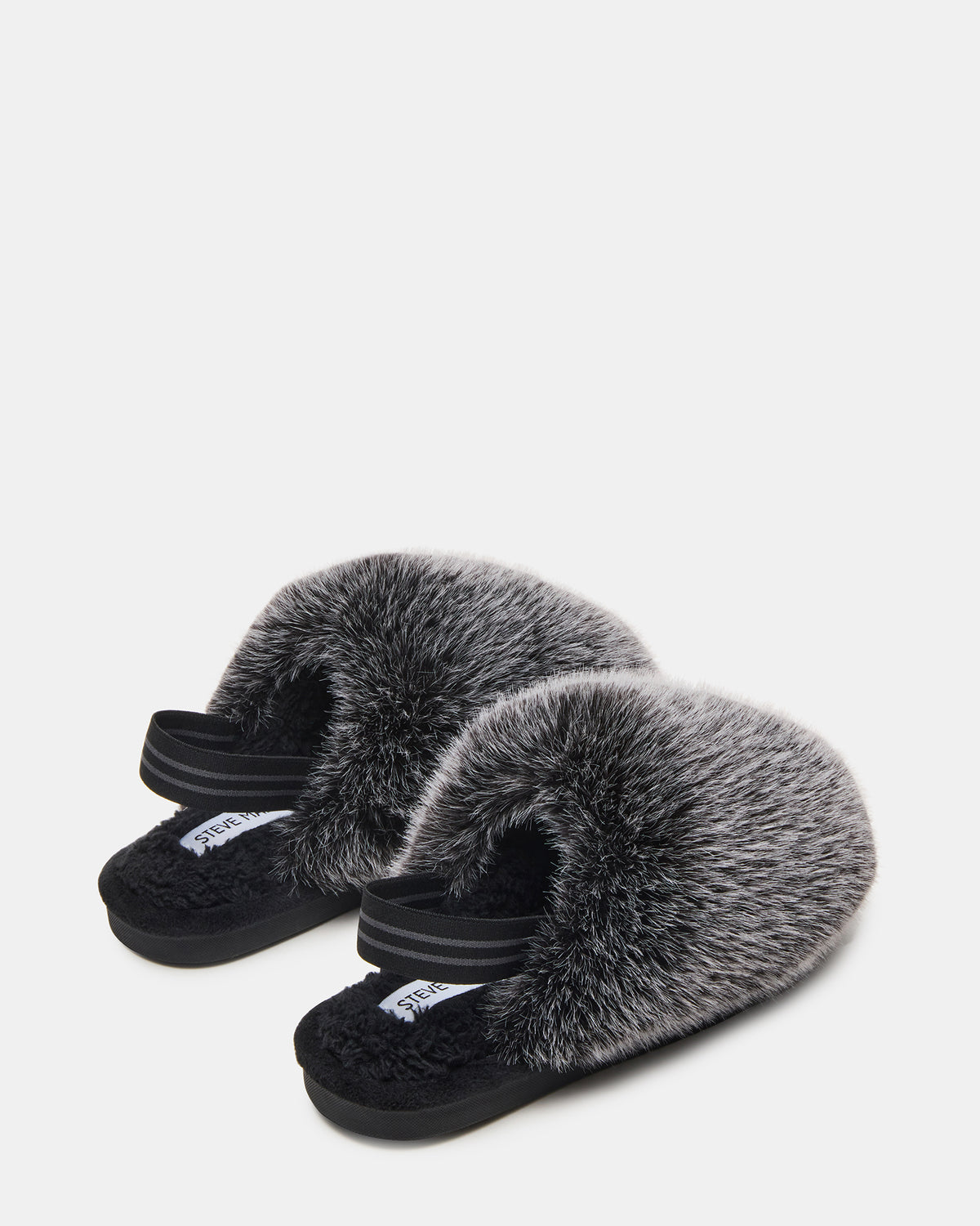 Kids' POOF Grey Slip-On Faux Fur Girls' Flat