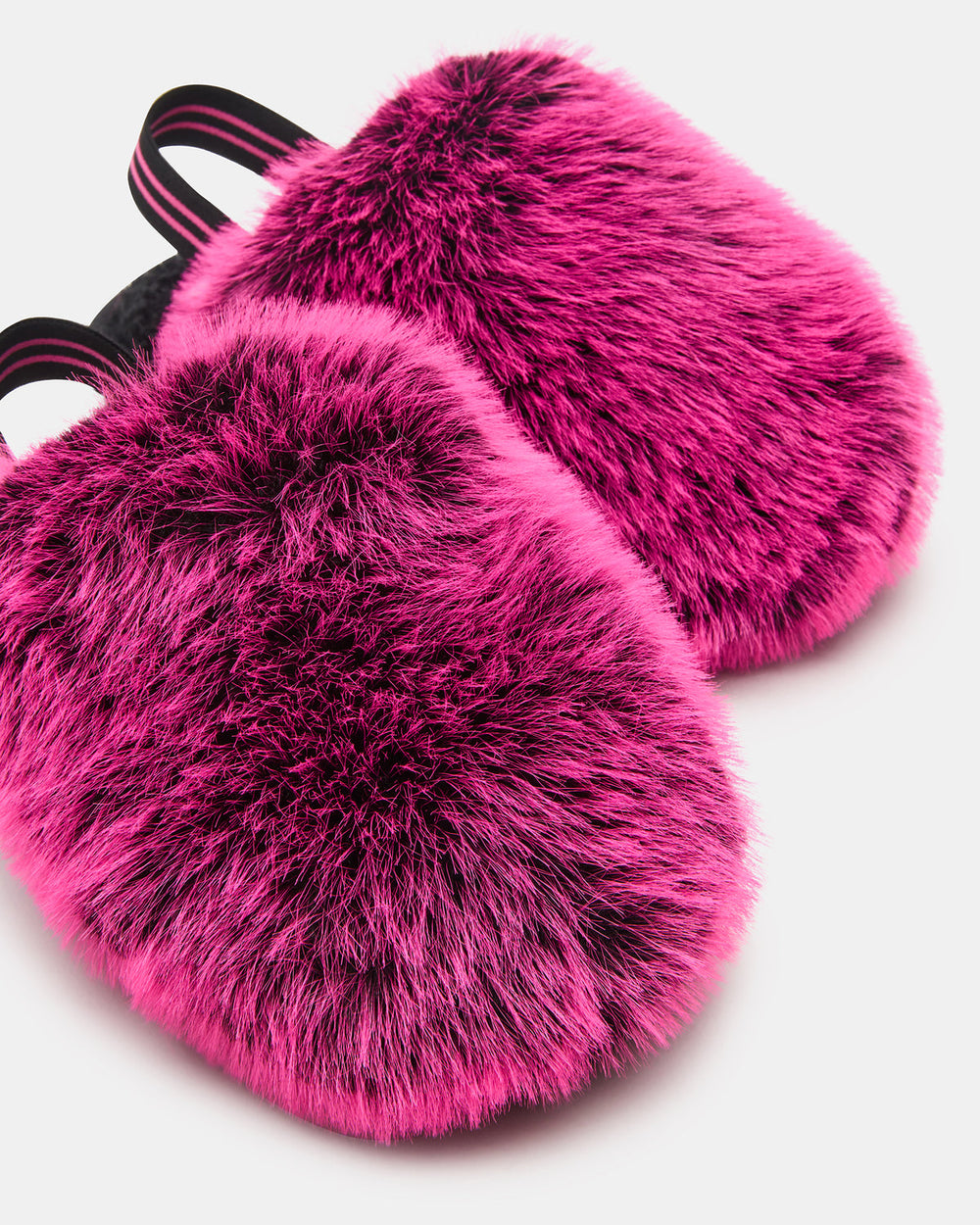 Kids' POOF Fushia Slip-On Faux Fur Girls' Flat