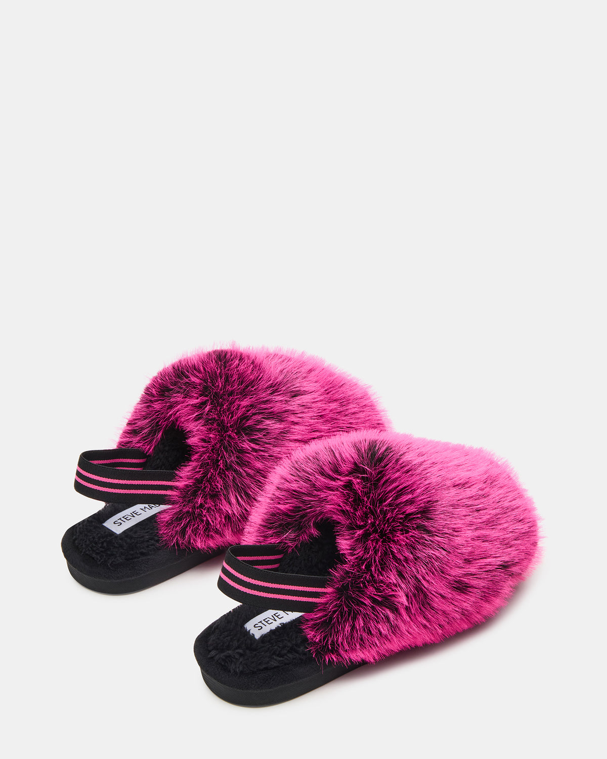 Kids' POOF Fushia Slip-On Faux Fur Girls' Flat