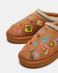 Kids' SELENA Cognac Multi Girls' Slip-On Mule Flat