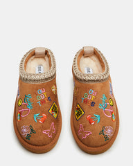 Kids' SELENA Cognac Multi Girls' Slip-On Mule Flat
