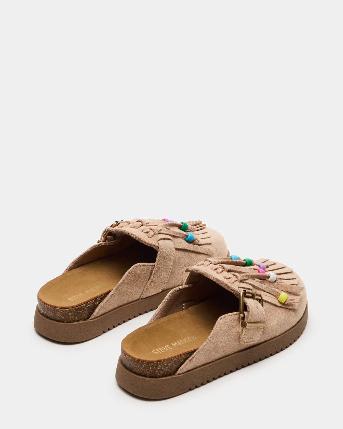 Kids' TREAT Taupe Girls' Slip-On Fringe Flat