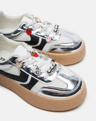 Kids' JERSEY CHARMS Silver Girls' Low-Top Platform Sneaker