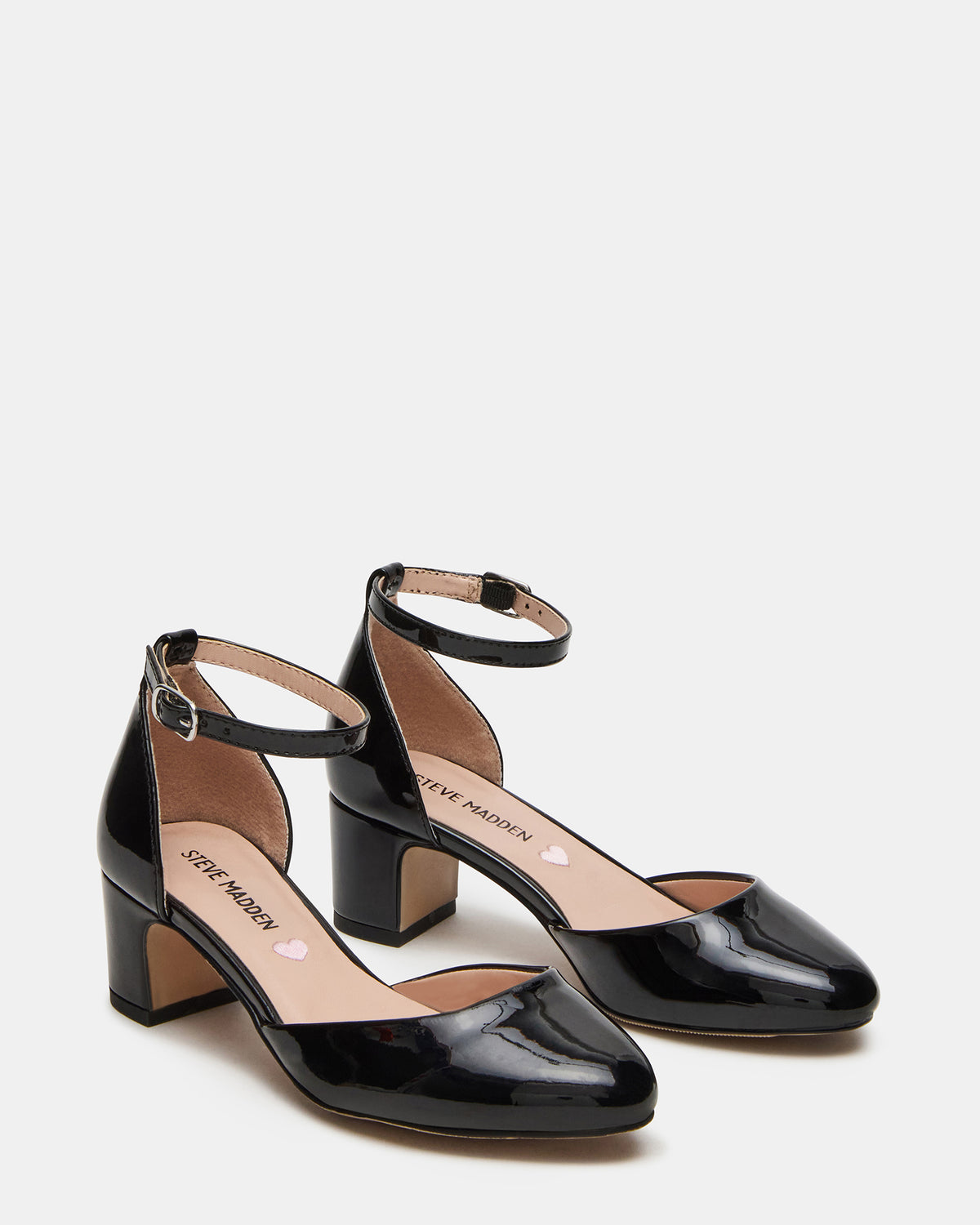 Kids' PRETTYY Black Patent Girls' Block Heel