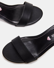 Kids' CARRSON Black Smooth Girls' Dress Heel