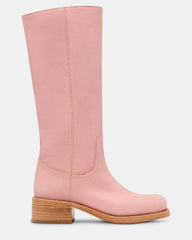 RIGGS Pink Leather Square-Toe Women's Boot