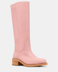 RIGGS Pink Leather Square-Toe Women's Boot