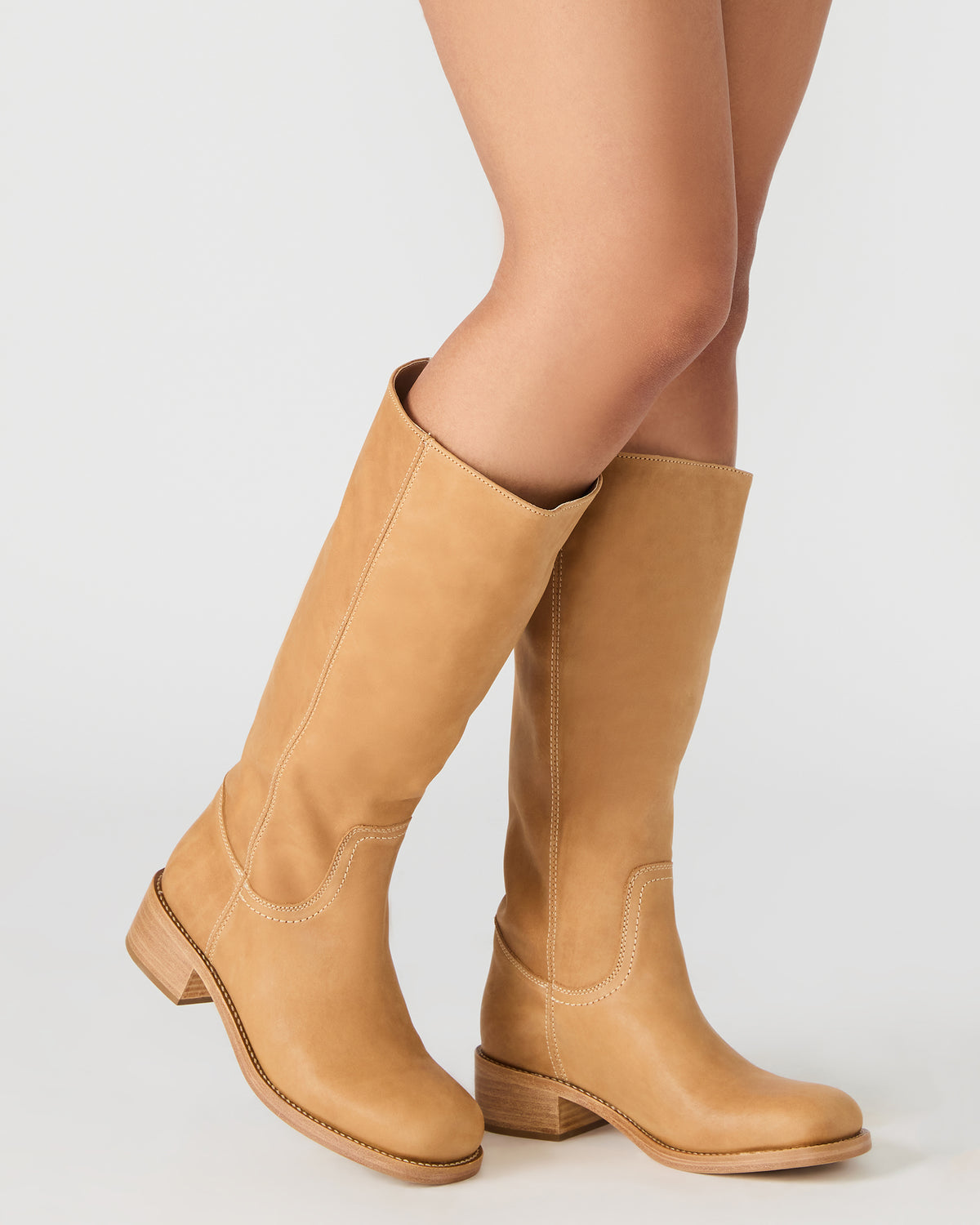 RIGGS Pink Leather Square-Toe Women's Boot