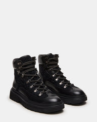 YOSEMITE Black Multi Lace-Up Lug Men's Ankle Boot
