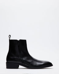 HAYNES Black Leather Men's Ankle Boot