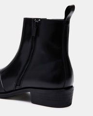 HAYNES Black Leather Men's Ankle Boot