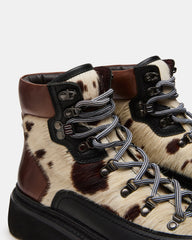 YOSEMITE Brown Multi Lace-Up Lug Men's Ankle Boot