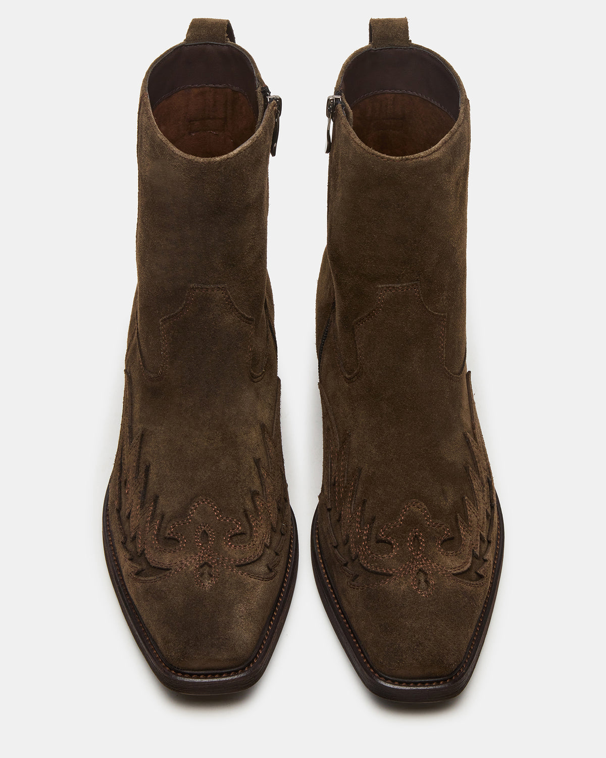 SANTANA Green Olive Western Men's Ankle Boot