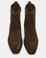 SANTANA Green Olive Western Men's Ankle Boot