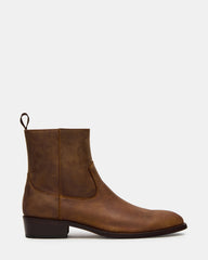 HENDRIK Tan Leather Men's Ankle Boot