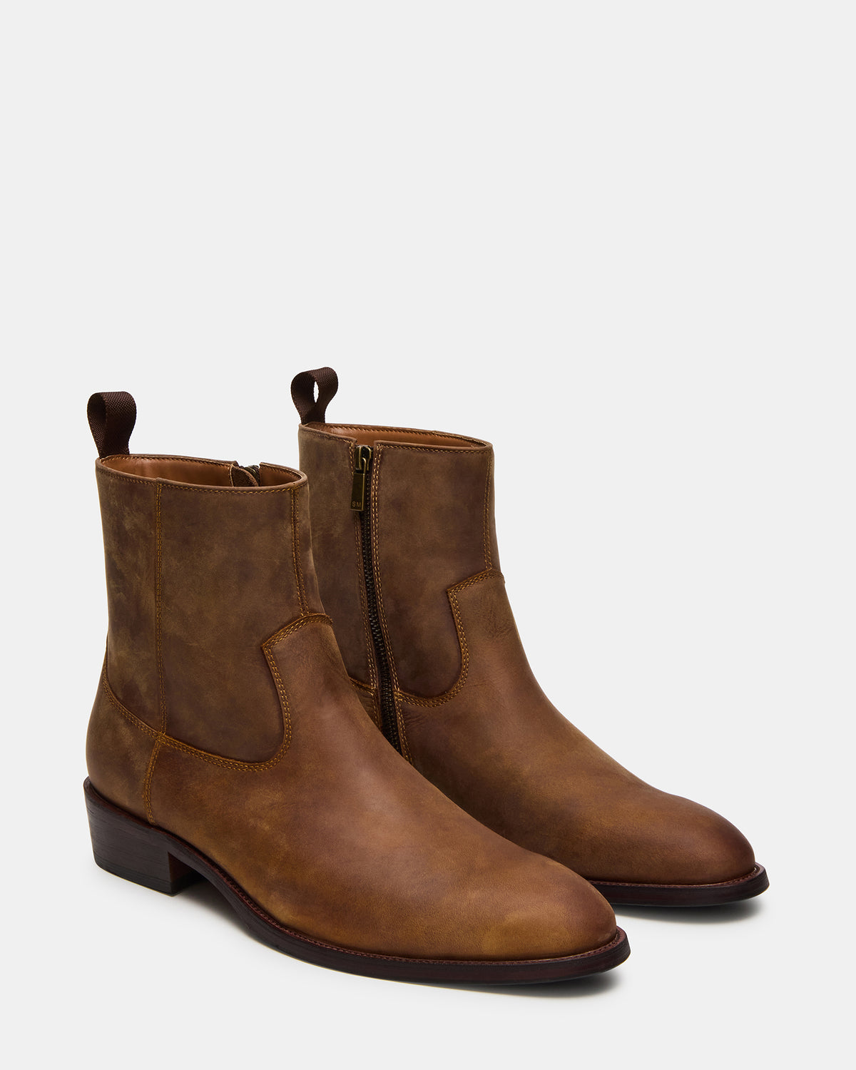HENDRIK Tan Leather Men's Ankle Boot