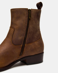 HENDRIK Tan Leather Men's Ankle Boot