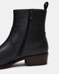 HENDRIK Black Leather Men's Ankle Boot